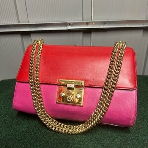 Gucci Padlock Shoulder/Crossbody Bag Red/Gold/Pink